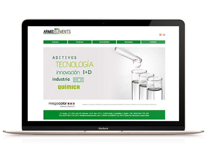 Web Armis Elements - En Ocre Estudi Grafic S.L - 2015