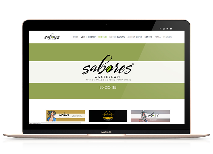 Web responsive Sabores Castellón - My Comuninca - 2019