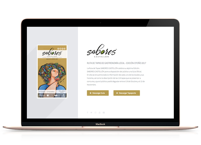 Minisite responsive Sabores Castellón - Ruta de tapas 2017 - My Comuninca - 2017